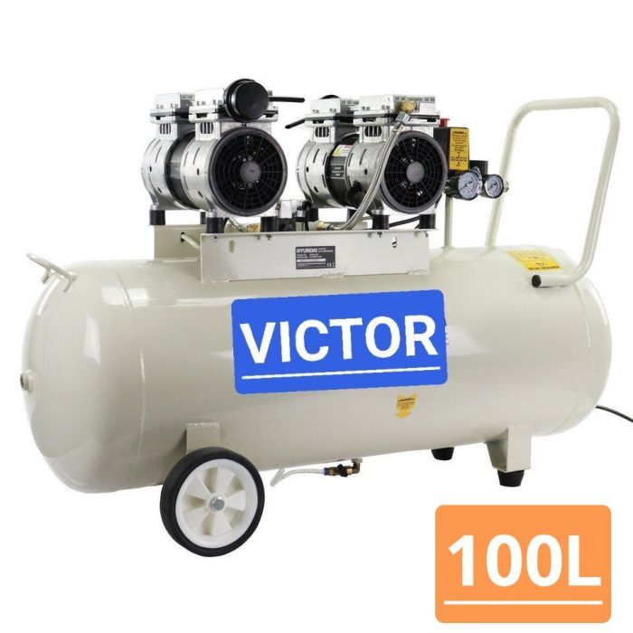 کمپرسور 100 لیتری سایلنت دو موتور تمام مس ویکتور VICTOR